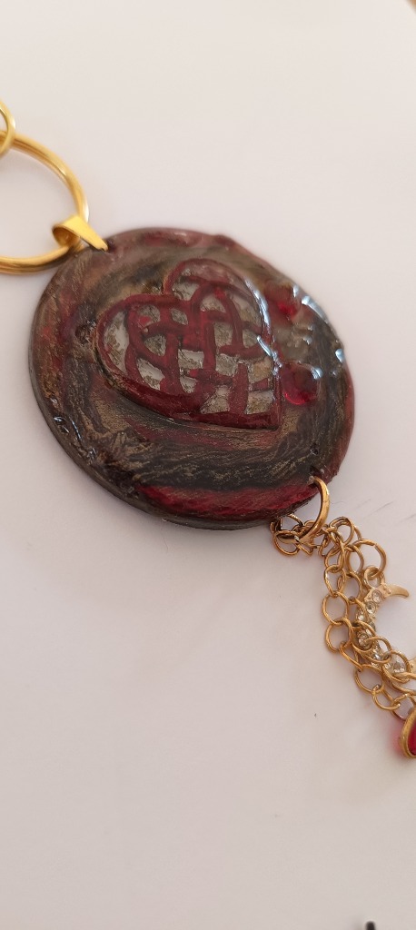 Χειροποίητο Bag Charm "Crimson Heart". Dark Romantic Αξεσουάρ Τσάντας - 2