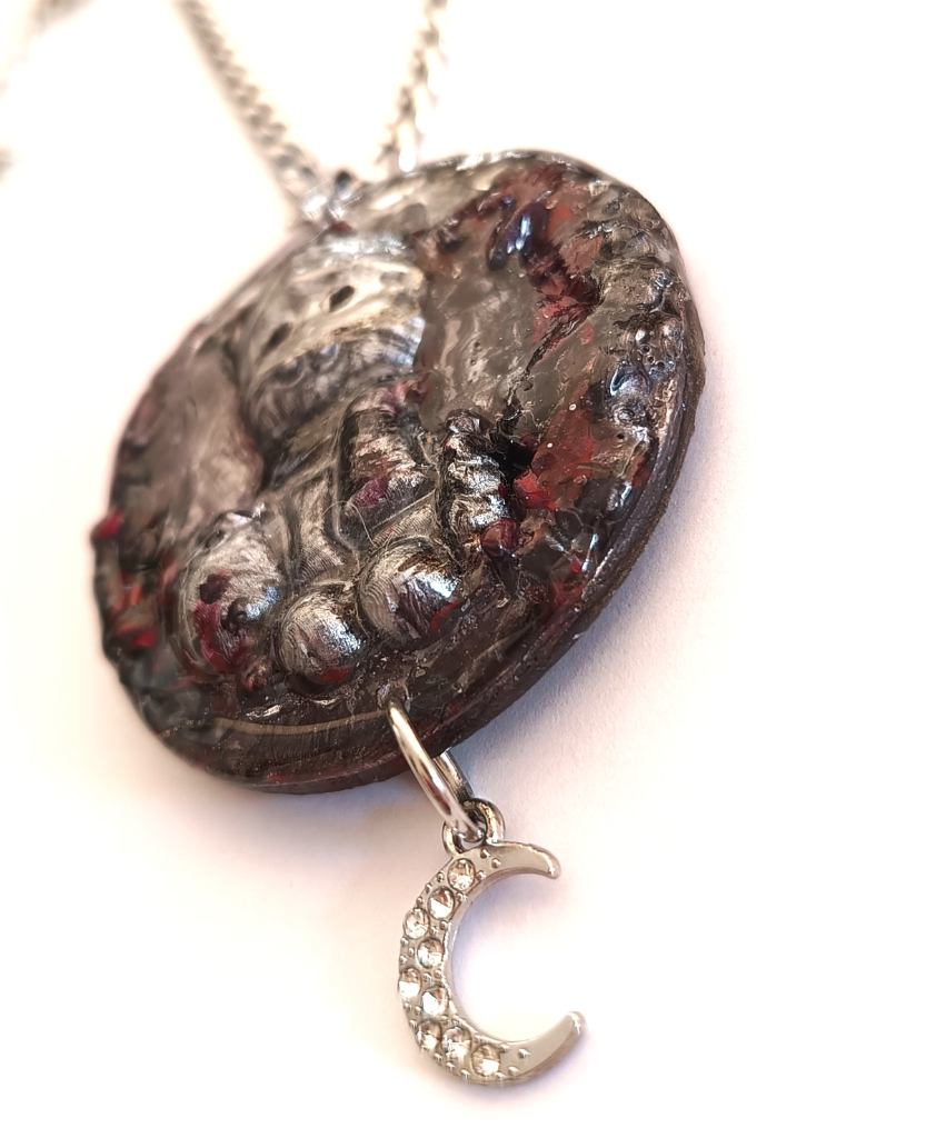 Cat Necklace "Moon Guardian" (One of a Kind) - 5