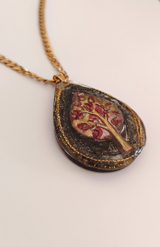 Χειροποίητο Μενταγιόν "Golden Tree of Life" (One of a Kind)