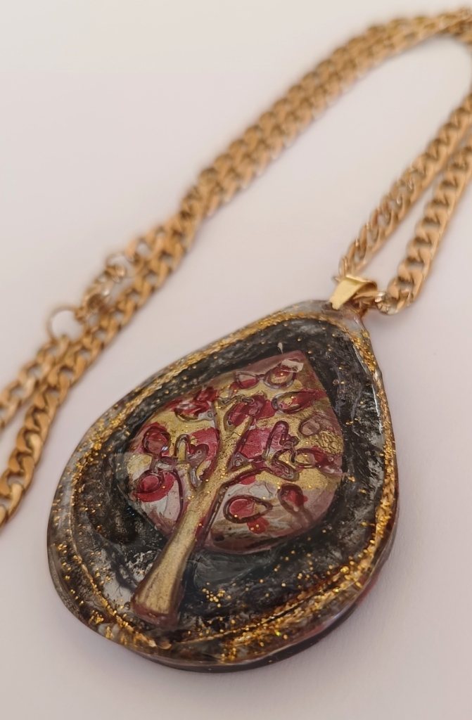 Χειροποίητο Μενταγιόν "Golden Tree of Life" (One of a Kind)
