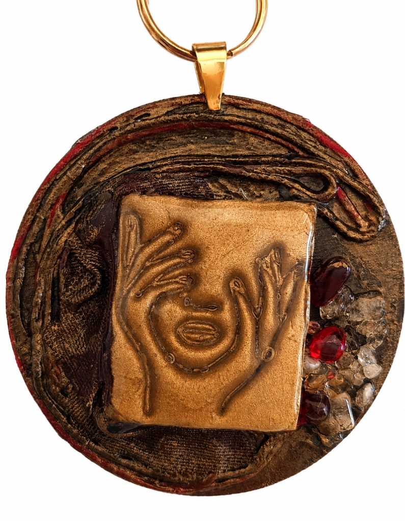 Χειροποίητο Bag Charm "Whispering Hands" (One of a Kind) - 5