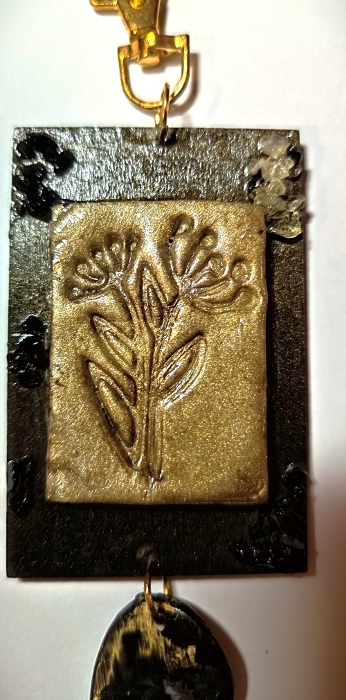 Χειροποίητο Bag Charm "Gilded Wildflower" (One of a Kind) - 2
