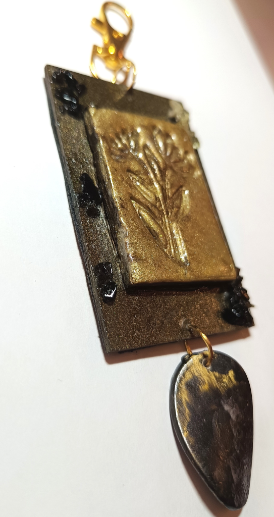 Χειροποίητο Bag Charm "Gilded Wildflower" (One of a Kind) - 3