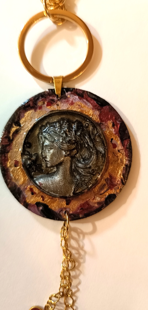 Χειροποίητο Bag Charm "Gilded Muse" (One of a Kind) - 4