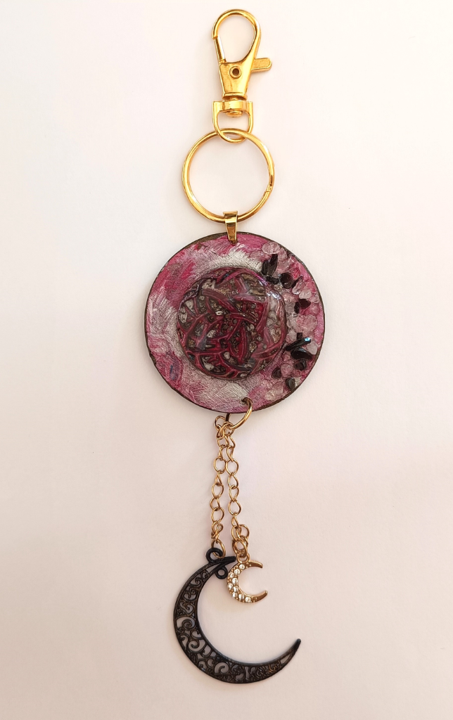 Χειροποίητο Bag Charm "Selene's Whisper" (One of a Kind) - 5