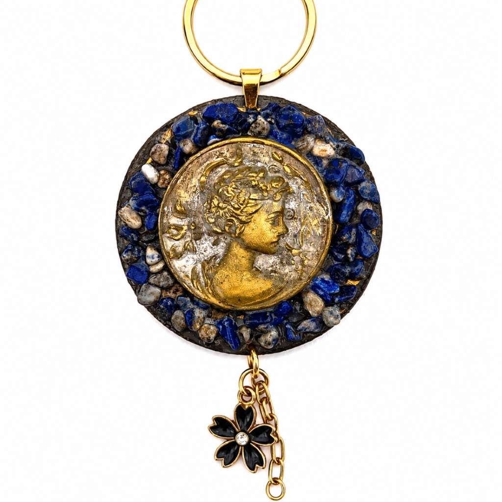 Χειροποίητο Bag Charm "Midnight Empress" (One of a Kind) - 4