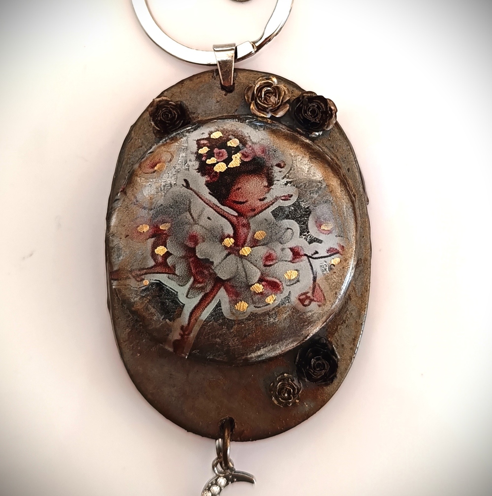 Χειροποίητο Bag Charm "Fairy of the Silver Moon" (One of a Kind) - 1