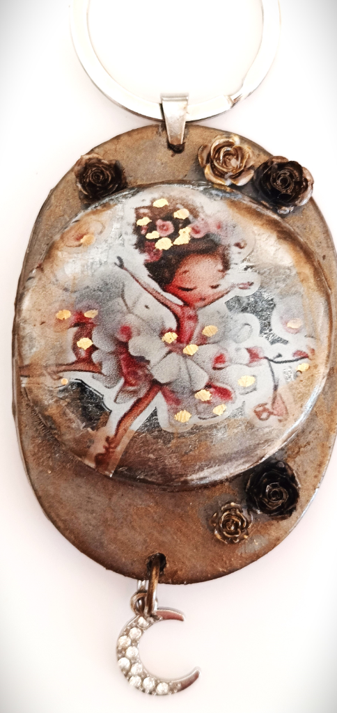 Χειροποίητο Bag Charm "Fairy of the Silver Moon" (One of a Kind) - 2