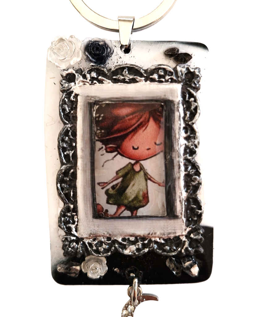 Χειροποίητο Bag Charm "Moonlit Dreamer" (One of a Kind)