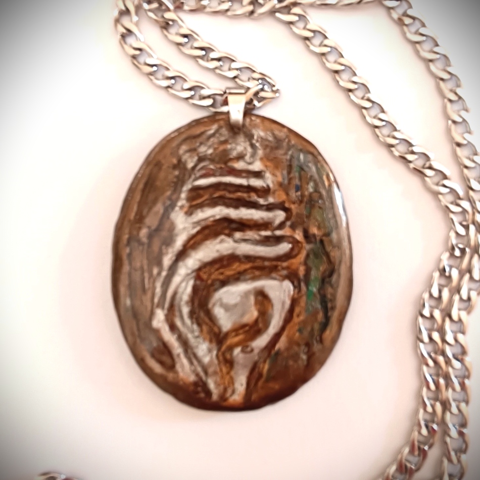 Χειροποίητο Μενταγιόν "Sea Worn Shell" (One of a Kind)