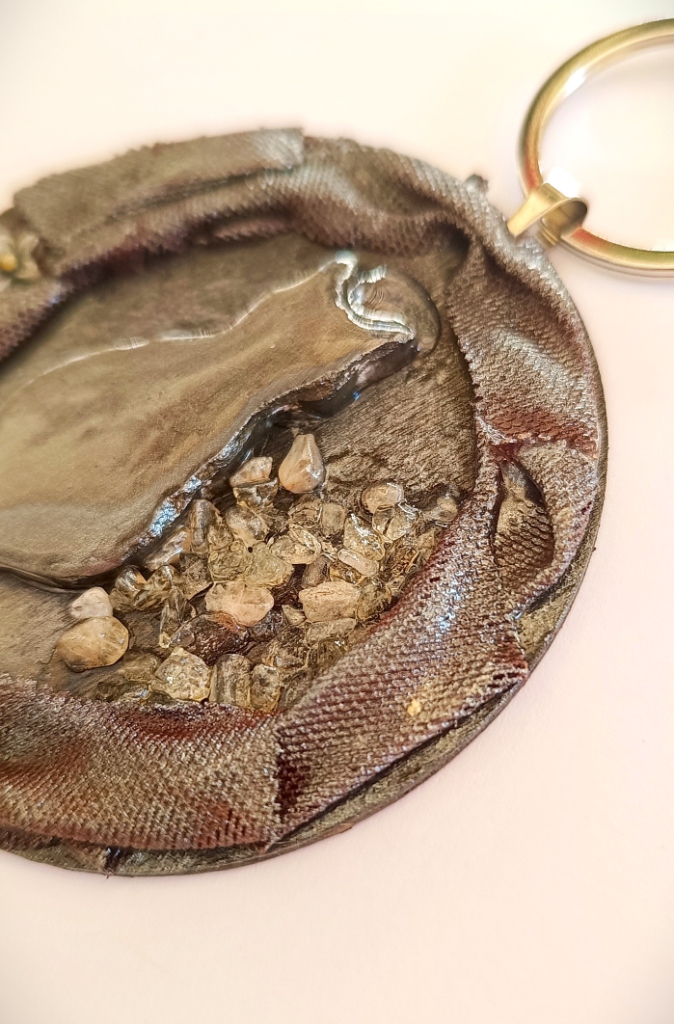 Χειροποίητο Bag Charm "Feline Reverie" (One of a Kind)
