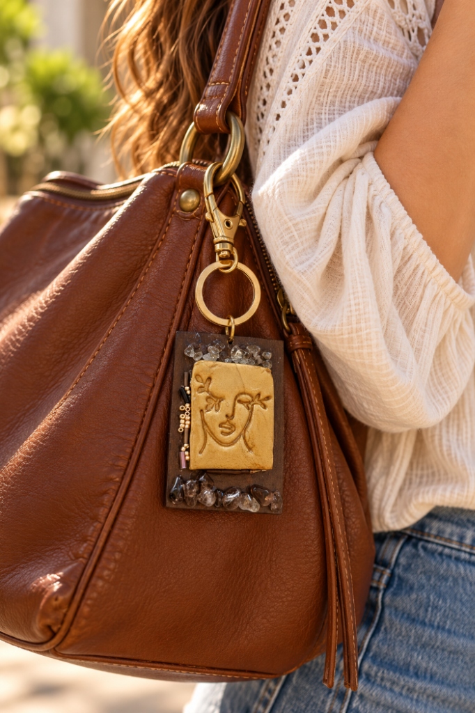 Χειροποίητο Bag Charm "Chrysea" (One of a Kind)