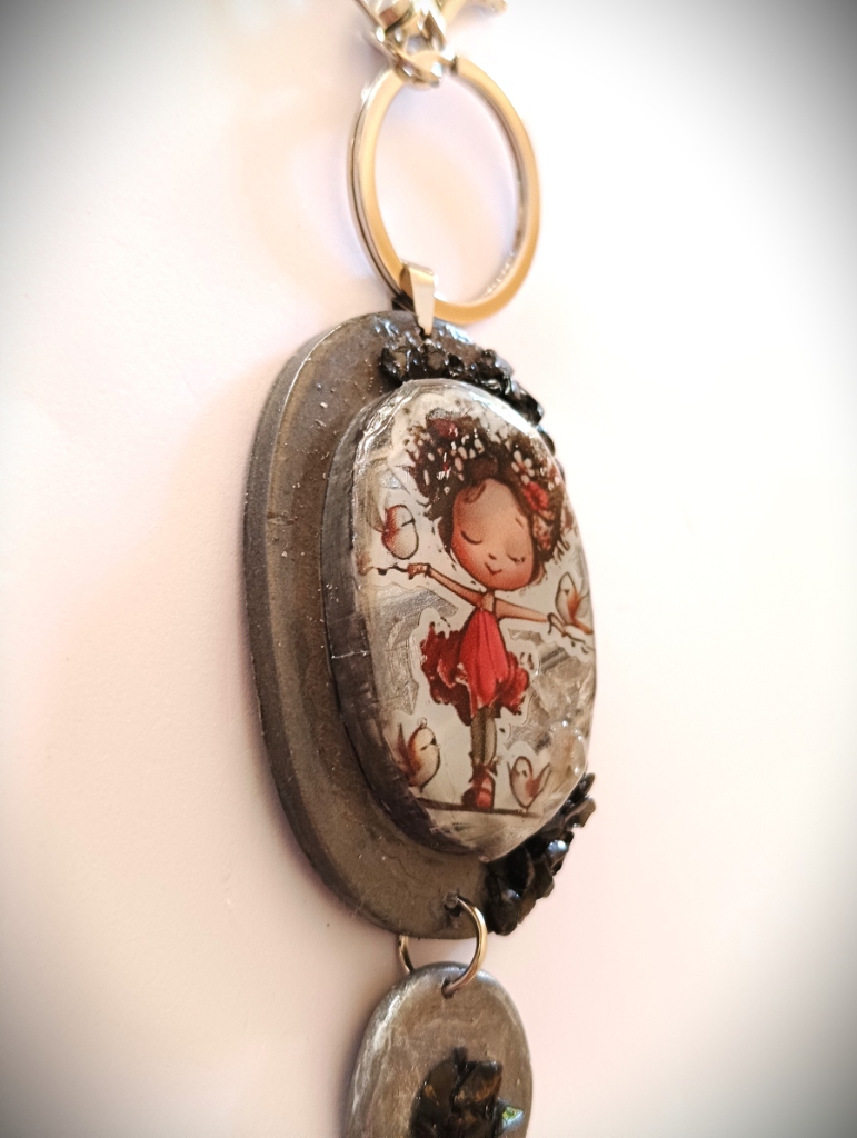 Χειροποίητο Bag Charm "Rosella" (One of a Kind)