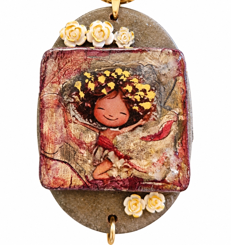 Χειροποίητο Bag Charm "Lunella" (One of a Kind)