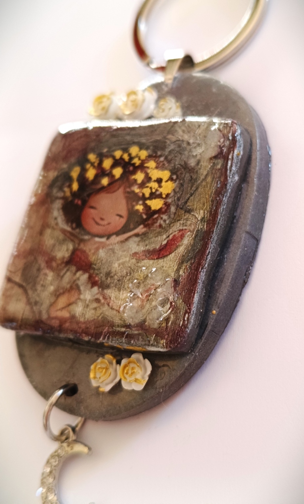 Χειροποίητο Bag Charm "Lunella" (One of a Kind)